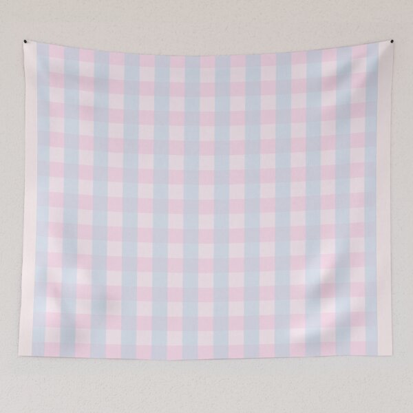 Item preview, light blue & pink gingham check, checkers, checked, checkered, checkerboard pattern designed and sold by zzzozzo.