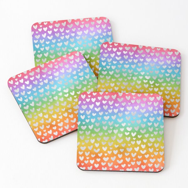 Item preview, Pride Rainbow Hearts Pattern designed and sold by stringtheories.