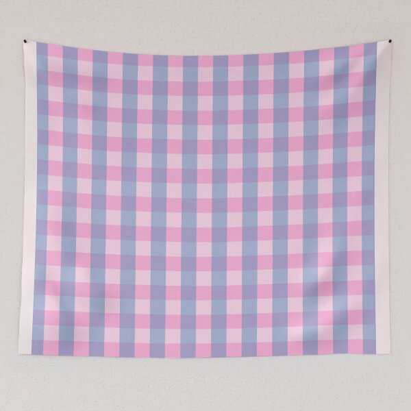 Item preview, blue & pink gingham check, checkers, checked, checkered, checkerboard pattern designed and sold by zzzozzo.