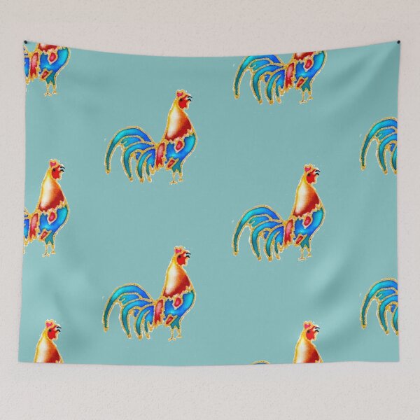 Item preview, Colourful crowing Cockerel Rooster designed and sold by glenshee.