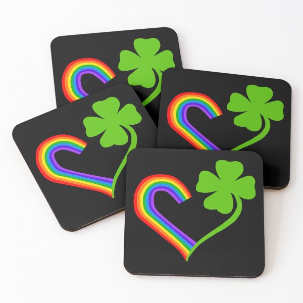 Item preview, Clover Rainbow Pride Irish Heart  designed and sold by Deborah Camp.