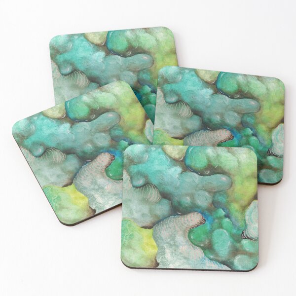 Item preview, Abstract painting of natural turquoise water  designed and sold by Rainbow Infinity.