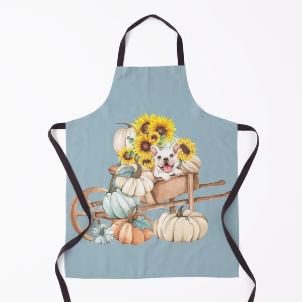 Item preview, Blue Pumpkin Frenchie Mom Watercolor sunflowers Fall Frenchbulldog designed and sold by Mumzy2many.