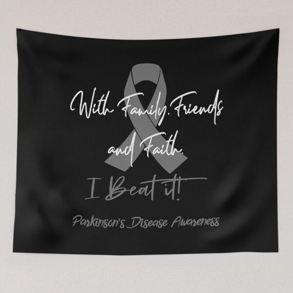 Item preview, Parkinson's Disease Warrior - With Family, Friends, and Faith - I BEAT IT! designed and sold by Robbsyn.