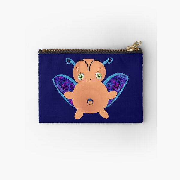 Item preview, OOAK INDIE ART - Flying Baa Bug Monster with Baby Navy background designed and sold by FlippinTurtles.