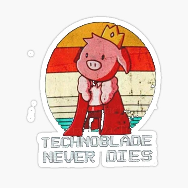 Technoblades Never Dies Video Game Gaming Gamer bi Sticker