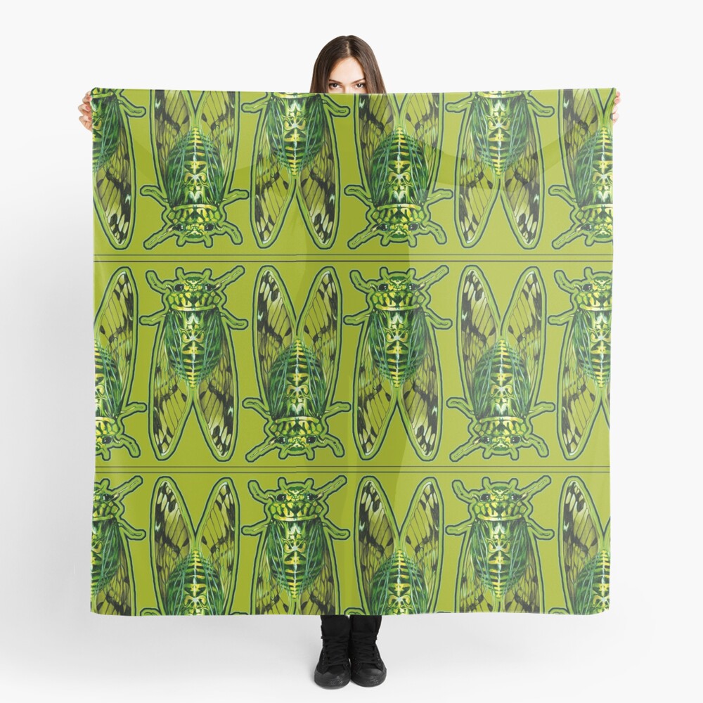 Green Cicadas Scarf