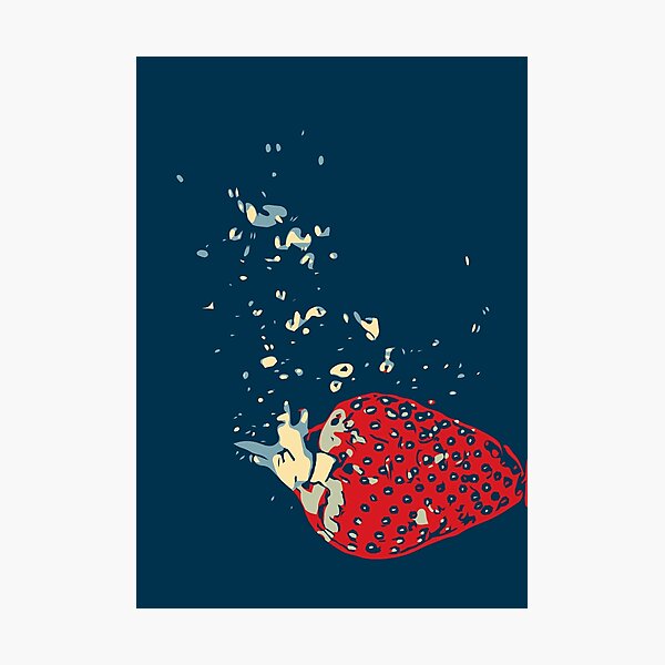 Pop art strawberry Photographic Print