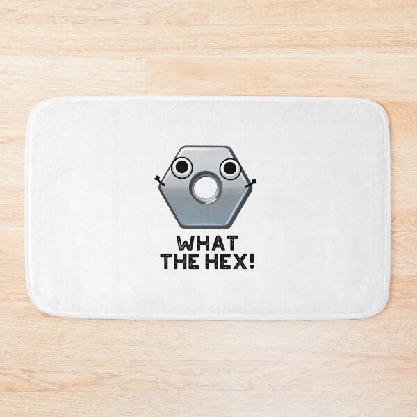 Item preview, What The Hex Funny Hexagon Puns  designed and sold by punnybone.