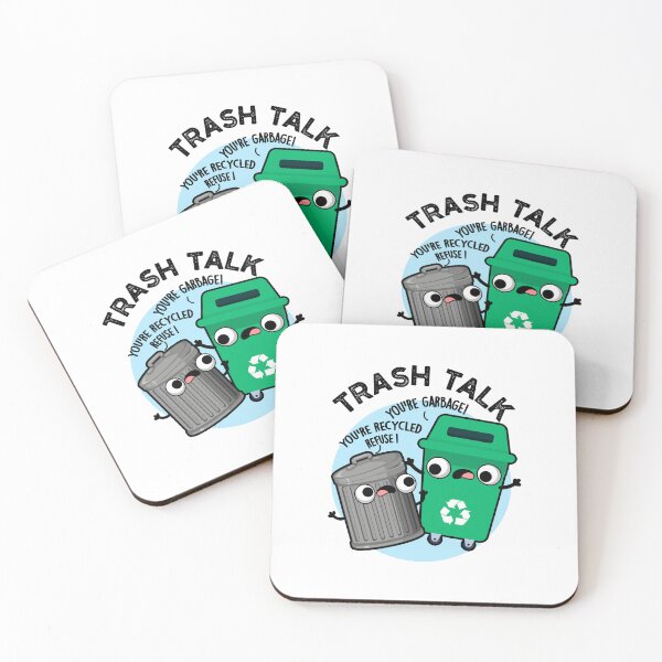 Item preview, Trash Talk Funny Garbage Bin Puns  designed and sold by punnybone.