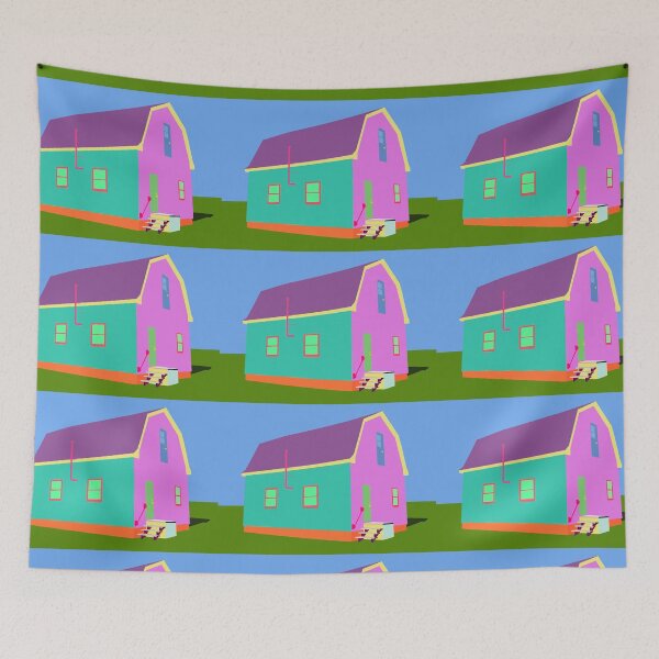 Item preview, Colorful pop art barn designed and sold by sagegreenaura.