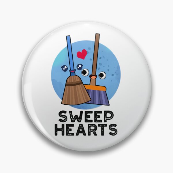 Item preview, Sweep Hearts Funny Broom Puns  designed and sold by punnybone.