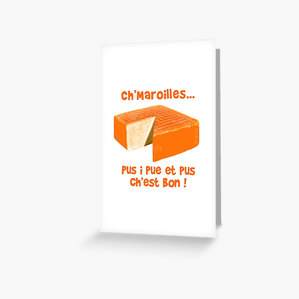 Carte De Vœux Maroilles Par Humour Chti Redbubble