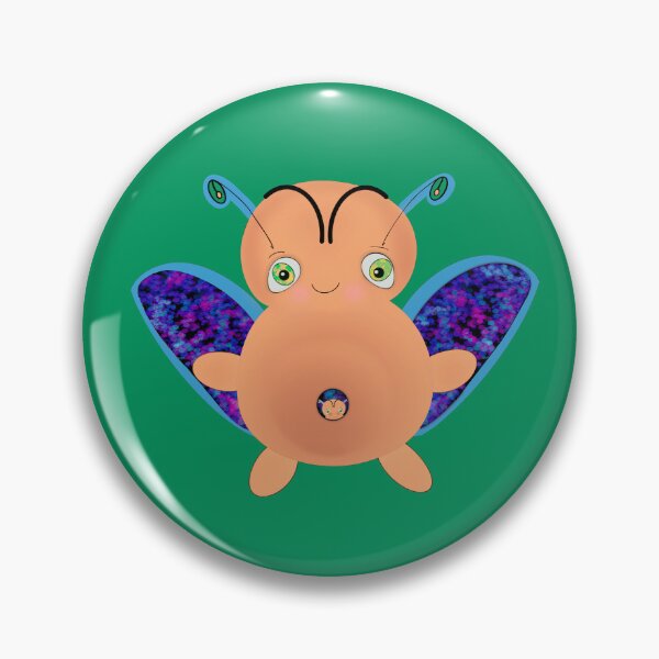 Item preview,  OOAK INDIE ART - Flying Baa Bug Monster with Baby - dark green background designed and sold by FlippinTurtles.