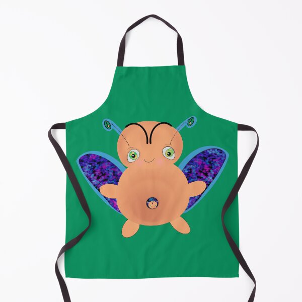 Item preview,  OOAK INDIE ART - Flying Baa Bug Monster with Baby - dark green background designed and sold by FlippinTurtles.