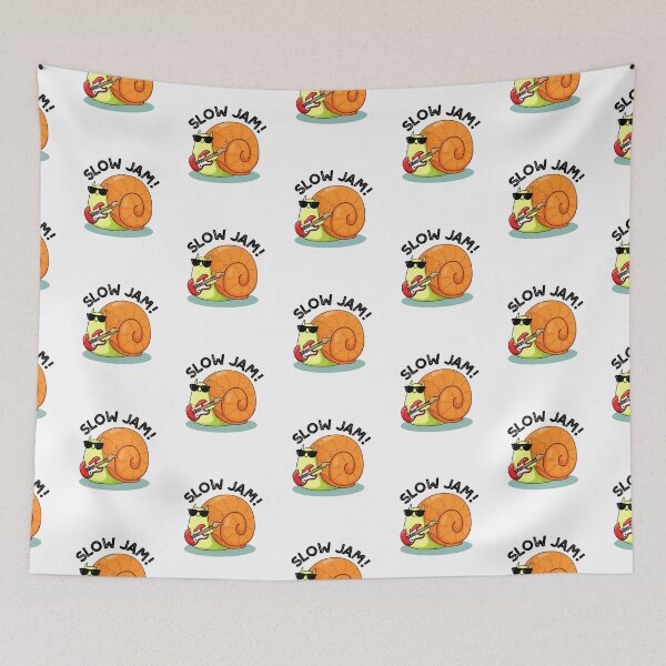 Item preview, Slow Jam Funny Music Snail Puns  designed and sold by punnybone.
