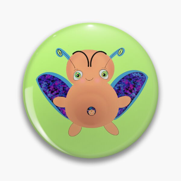 Item preview, OOAK INDIE ART - Flying Baa Bug Monster with Baby - lime green background designed and sold by FlippinTurtles.
