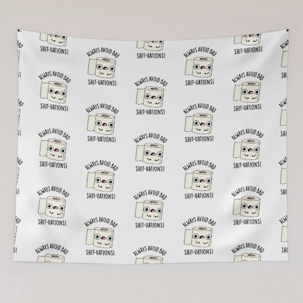 Item preview, Always Avoid Bad Shit-tuations Funny Toilet Paper Puns  designed and sold by punnybone.