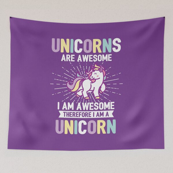 Item preview, Unicorns Are Awesome! I am a Unicorn! designed and sold by Mill8ion.