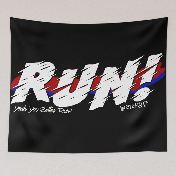 Item preview, RUN BTS! (White Fonts) designed and sold by myusic.