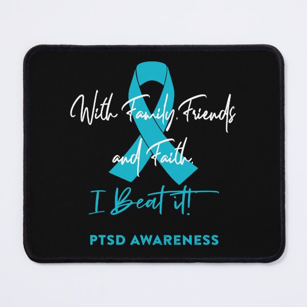 Item preview, PTSD Warrior - With Family, Friends, and Faith - I BEAT IT! designed and sold by Robbsyn.