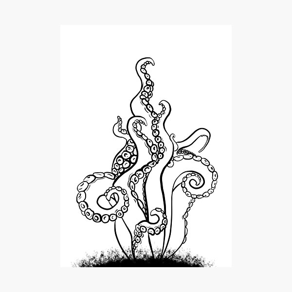 Tentacles From The Depths (simple) Photographic Print