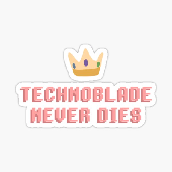 Technoblades Never Dies Video Game Gaming Gamer bi Sticker