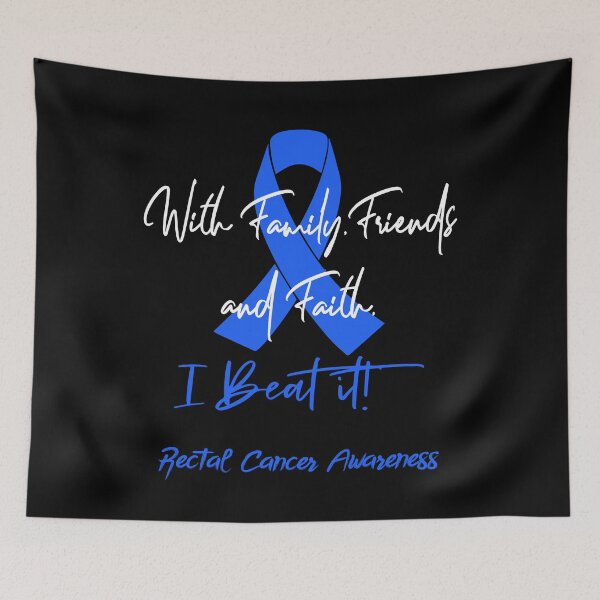 Item preview, Rectal Cancer Warrior - With Family, Friends, and Faith - I BEAT IT! designed and sold by Robbsyn.