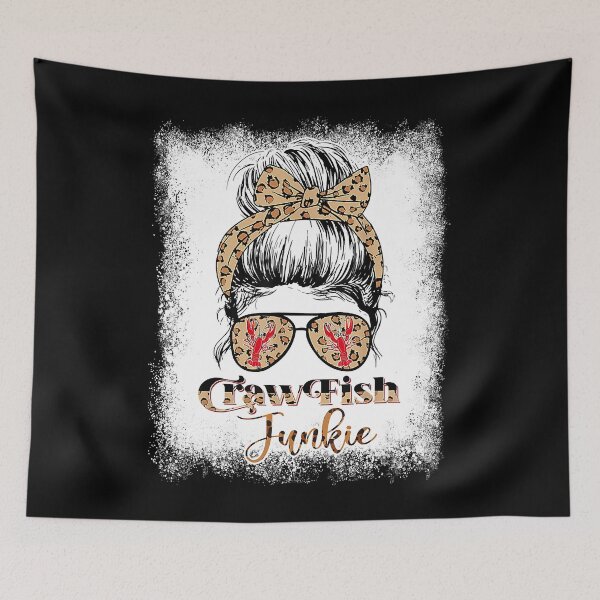 Item preview, Bleached Crawfish Junkie Leopard Messy Bun With Sunglasses designed and sold by nwaja-art.