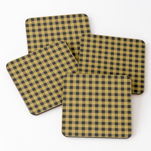 Item preview, yellow & black gingham check, checkers, checked, checkered, checkerboard pattern designed and sold by zzzozzo.