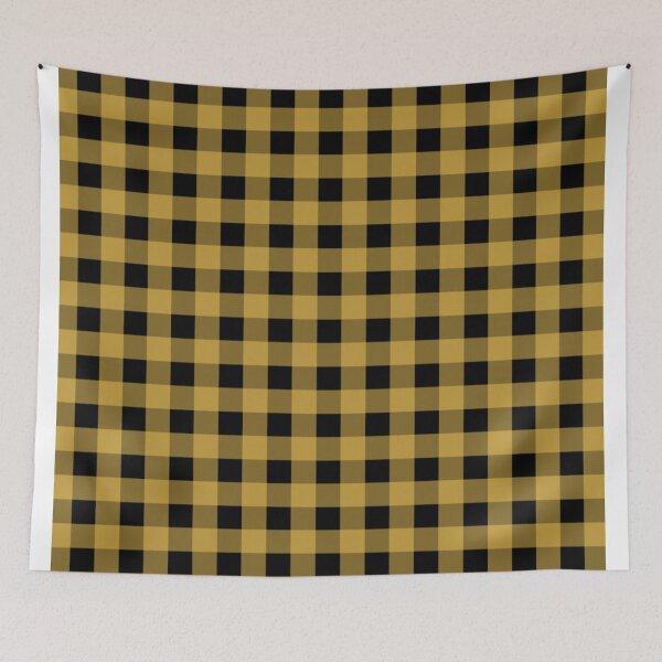 Item preview, yellow & black gingham check, checkers, checked, checkered, checkerboard pattern designed and sold by zzzozzo.