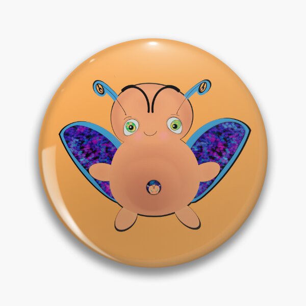 Item preview, OOAK INDIE ART - Flying Baa Bug Monster with Baby - Marigold background designed and sold by FlippinTurtles.
