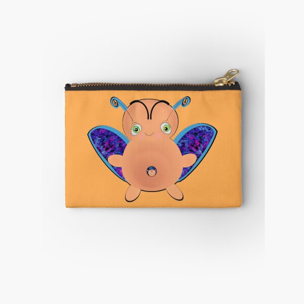 Item preview, OOAK INDIE ART - Flying Baa Bug Monster with Baby - Marigold background designed and sold by FlippinTurtles.