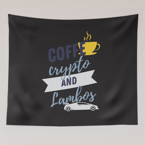 Item preview, Coffee Crypto and Lambos designed and sold by NFTDesignsBLV.