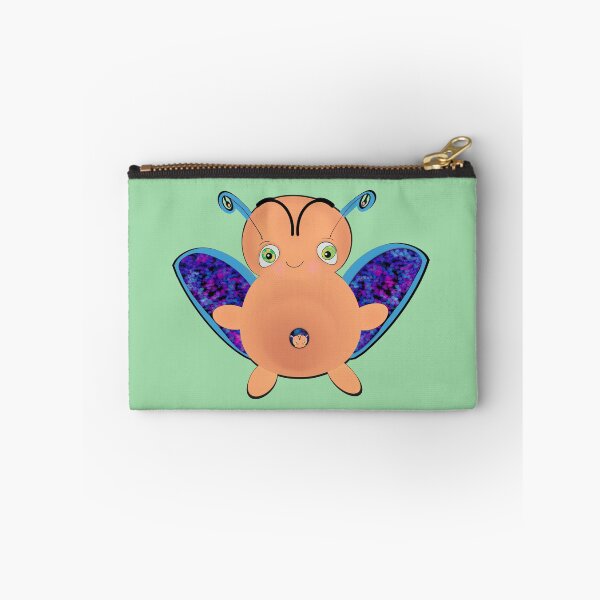 Item preview, OOAK INDIE ART - Flying Baa Bug Monster with Baby - Green Ash background designed and sold by FlippinTurtles.