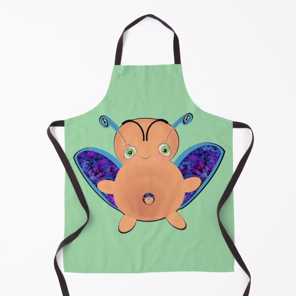 Item preview, OOAK INDIE ART - Flying Baa Bug Monster with Baby - Green Ash background designed and sold by FlippinTurtles.