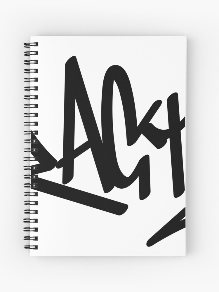 Graffiti Letters Creator Drawings Alphabet Spiral Notebook By Ariyantcreative Redbubble