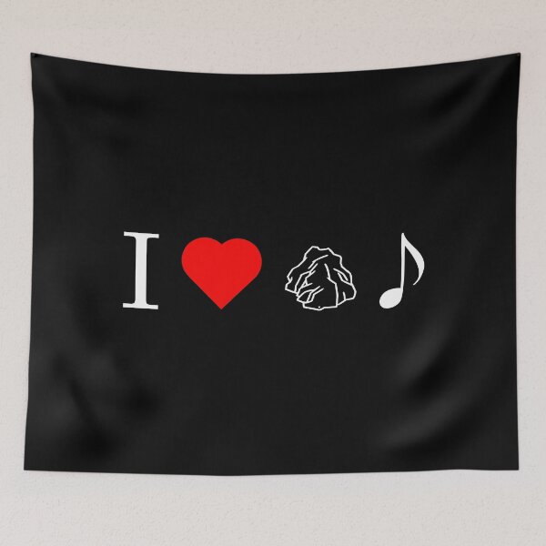 Item preview, I love rock music - rock band fans designed and sold by OVMEngemann.