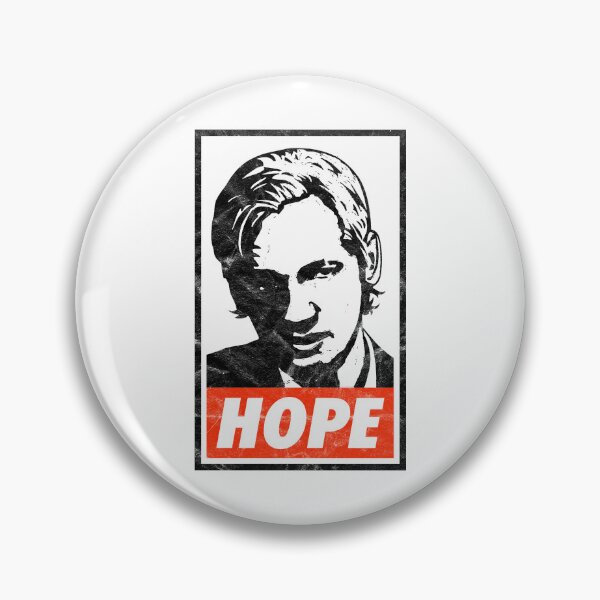 Item preview, Assange Hope (White Worn Look) designed and sold by politicalamity.