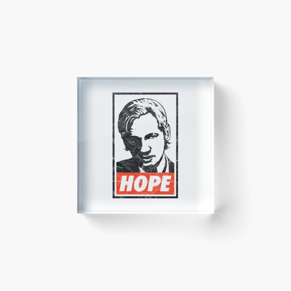 Item preview, Assange Hope (White Worn Look) designed and sold by politicalamity.