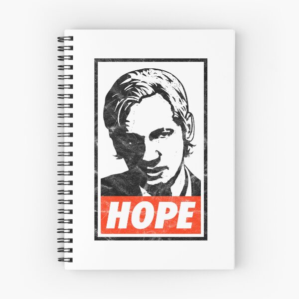 Item preview, Assange Hope (White Worn Look) designed and sold by politicalamity.