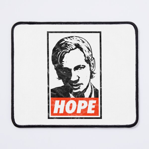 Item preview, Assange Hope (White Worn Look) designed and sold by politicalamity.