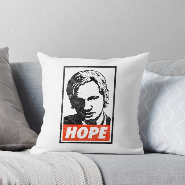 Item preview, Assange Hope (White Worn Look) designed and sold by politicalamity.