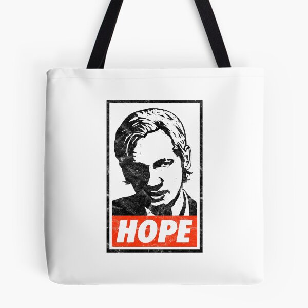 Item preview, Assange Hope (White Worn Look) designed and sold by politicalamity.