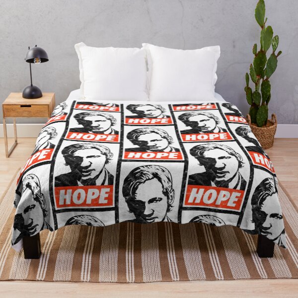 Item preview, Assange Hope (White Worn Look) designed and sold by politicalamity.