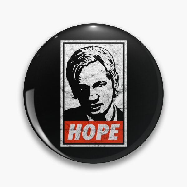 Item preview, Assange Hope (Black Worn Look) designed and sold by politicalamity.
