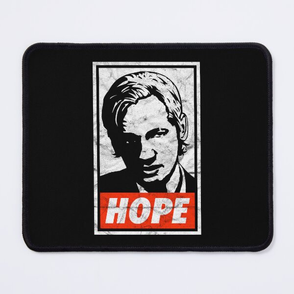 Item preview, Assange Hope (Black Worn Look) designed and sold by politicalamity.