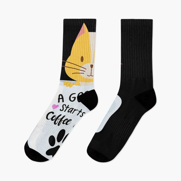 Item preview, A Good Day Starts With Coffee And Cat Funny Coffee Cats  designed and sold by RaahiWin.