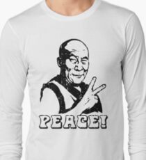 Dalai Lama Peace Sign T-Shirt Long Sleeve T-Shirt