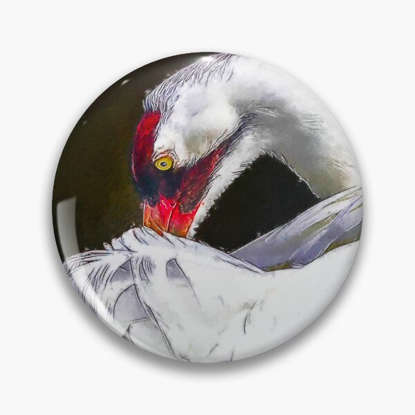 Item preview, Cute Whooping Crane Bird oil paint, Adorable Whooping Crane, Whooping Crane Grus Americana, Whooping Crane Wildlife Bird designed and sold by Trendymotion.